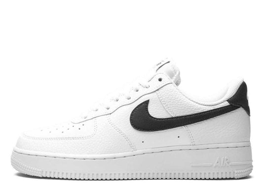 Nike Air Force 1 Low White Black Pebbled Leather - pickUP