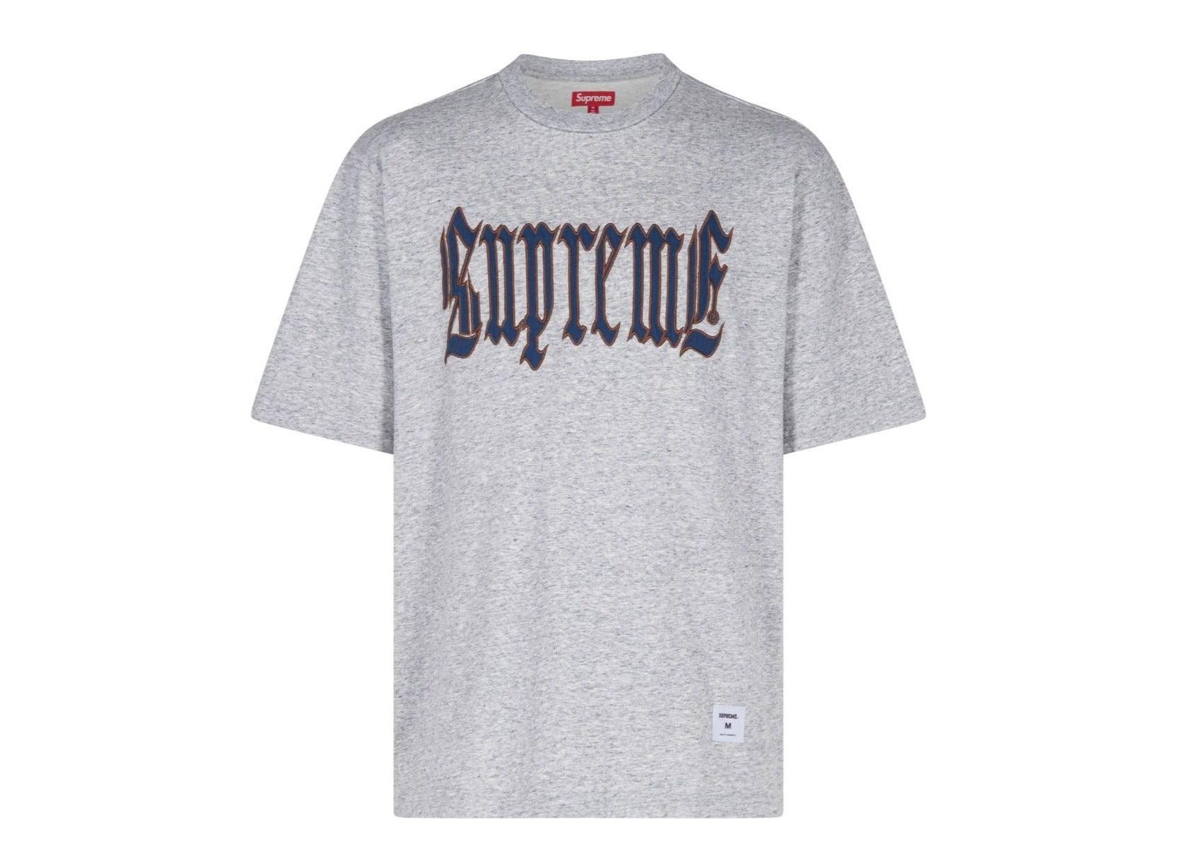 Supreme Old English S/S Top (SS24) Heather Grey - pickUP